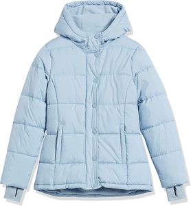 <b>Quilted</b> Hooded Jacket With Button Closure Full Sleeve Winter Women's Outerwear - Product Image 1