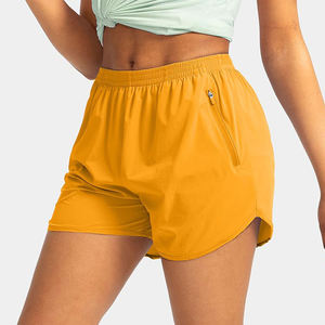 Shorts Deportivos de Cintura Alta con Cinturón y Remaches para Mujer, 100% Algodón, Ligeros y Elásticos, para Gimnasio - Venta al Por Mayor - Product Image 3
