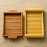 Plateau en bambou bohème écologique |   Porte-savon multifonctionnel réutilisable biodégradable naturel pour la cuisine, le salon, le bureau