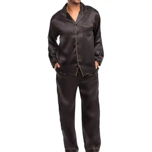 Customized Men's Sleepwear Set Long Durable Bamboo Fiber Comfortable Flare Sleeves Classic Breathable Sleepsuit MADE BY BS - Product Image 1