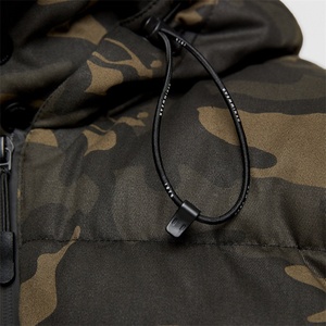 Stylish Hooded Unisex Quilted Puffer Jacket Thick Thermal Insulated Winter <b>Coat</b> Stand Patchwork Front Logo for Travel Daily Wear - Product Image 5