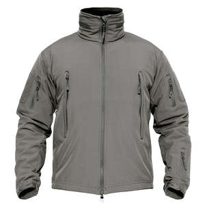 Veste de pêche pour homme, coupe-vent thermique imperméable respirante, à capuche amovible, en softshell tactique, avec doublure polaire UPF 35 - Product Image 1