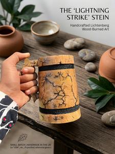 Jarra de Madera Fractal Quemada Hecha a Mano – Estilo Vikingo Rústico, Calidad de Jarra Vikinga Fabricada por NS Overseas - Product Image 5