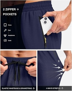 Pantalon en jean plissé décontracté pour homme 100 % coton, coupe droite, taille mi-haute, braguette zippée, idéal pour le bureau ou les occasions professionnelles - Product Image 4