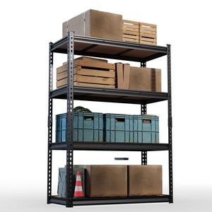 Espositore per Guanti in Ferro a 4 Ripiani Regolabili, Forma a Zucca, Perforato, 122*60*153.5cm, Nero, per Organizzazione Cucina - Product Image 2