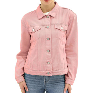 Vêtements de mode sur mesure Coupe régulière Casual Manches longues Jean Denim Vestes pour femmes Conception OEM Veste en jean pour femmes à manches longues - Product Image 1