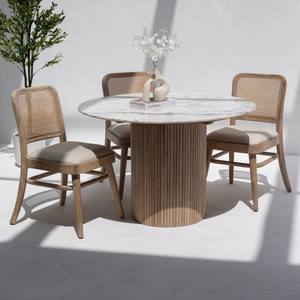 Mesa de Comedor Redonda con Tapa de Mármol Vandana Aureo Nova, con un Diseño Moderno y Elegante - Product Image 1