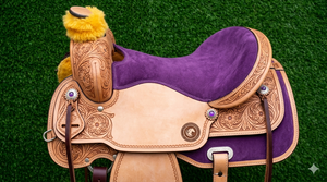 Sillas de Montar Occidentales para Caballos, Cuero Genuino con Estructura de Madera/Plástico, Equipo Cómodo para Montar a Caballo - Product Image 3