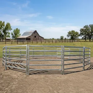 Heavy Duty Galvanized Steel Livestock Corral Panels for Secure Farm Animal Enclosure Paddock Yard and Stable <b>Fencing</b> Systems - Product Image 6