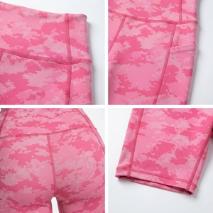 Shorts de Yoga de Cintura Alta con Estampado de Camuflaje para Mujer, Shorts de Compresión de Secado Rápido para Gimnasio, Leggings de Poliéster para Entrenamiento, Shorts de Capa Base - Product Image 6