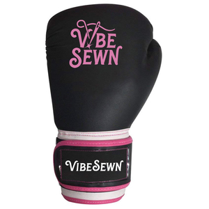 Gants de boxe d'entraînement en cuir Vibe Sewn Custom 12oz avec fermeture à boucle réglable au poignet, unisexe, rouge et blanc, logo personnalisé, faible coût - Product Image 5