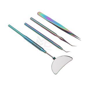 Nouvel Outil de Beauté Personnalisé : Pince à Épiler pour Extensions de Cils en Acier Inoxydable Multicolore (4 Pièces) avec Miroir et Logo Personnalisé 2026 - Product Image 6
