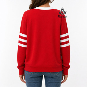 HMR Custom Cardigan Delta Sigma Cardigan Custom Made Cotton Letters Embroidered Blue & <b>Gold</b> Greek Sorority Women Sweater in Red - Product Image 5