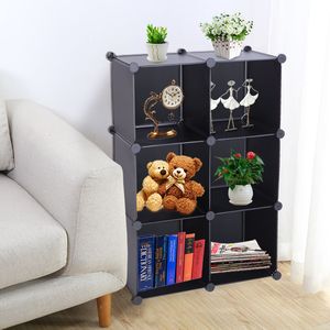 Armadio Modulare a 6 Cubi Fai-da-Te in Plastica, Scaffale Organizzatore con Contenitori per Armadio e Organizzazione Domestica - Product Image 2