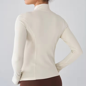 Girls and Women Custom Made High Quality Sportswear Zip up <b>Yoga</b> <b>Jacket</b> with Pocket Gym Running Sports <b>Jacket</b> - Product Image 4