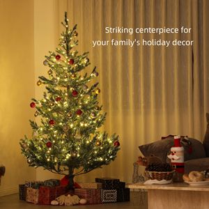 Albero di Natale LED Bicolore, Facile da Montare, Realistico, Effetto Cedro, con Luci Preinstallate e Caratteristiche Artificiali - Product Image 5