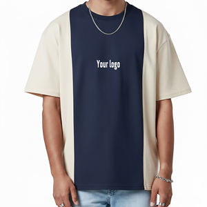 เสื้อยืดผู้ชายสไตล์ฮิปฮอปสั่งทำพิเศษ ดีไซน์ไม่ซ้ำใคร ใส่สบายๆ ในฤดูร้อน ผ้าฝ้าย 100% ทรงโอเวอร์ไซส์ ระบายอากาศได้ดี พิมพ์ลายดิจิทัล 2 สี - Product Image 1