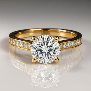 Bague solitaire à diamant rond la plus vendue pour un usage quotidien, au bureau et pour un style élégant, bague de fiançailles et de mariage pour elle - Product Image 1