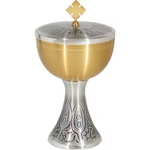 Decorative Church Brass Ciborium Host Container for Eucharistic Worship Rituals - Product Image 4