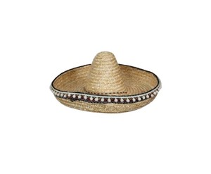 Chapeau Sombrero en jonc de mer naturel fait main avec garniture décorative, chapeau de soleil tissé de style mexicain traditionnel pour événements et activités culturelles - Product Image 3