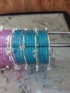 Modern Stylish Kashmiri Fashion Womens Trendy Stackable Silver Plated Eco Friendly Unique Design Customizable Bangles - Product Image 2