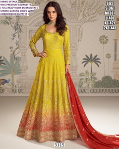 green Aqua Raas anarkali - Product Image 4