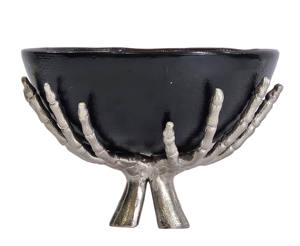 Tazón de Metal Artesanal con Diseño Floral, Soporte Metálico, Tazón Decorativo para Servir Frutas, Ensaladas, Verduras y Aperitivos, Tamaño Personalizado - Product Image 4