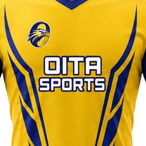 ชุดรักบี้สีเหลืองน้ำเงินสำหรับผู้ชาย เสื้อเจอร์ซีย์และกางเกงขาสั้น ชุดกีฬามืออาชีพ น้ำหนักเบา ระบายอากาศได้ดี ชุดกีฬาสำหรับทีม รุ่น C - Product Image 4