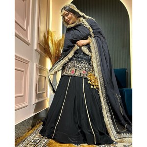 Top Lehenga de Fiesta de Diseñador, Talla XL, Hermosa Dupatta - Product Image 6