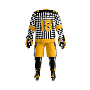 Unisex 100 Percent Polyester Ice Hockey Jersey And Pants Quick Dry Breathable Sublimated Sports Uniform - Product Image 6