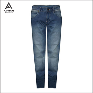 Jeans en denim personnalisés Aifran OEM, haute qualité, pour hommes et femmes, vente en gros, prix compétitif - Product Image 4