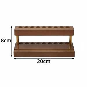 Wooden Handmade Minimalist <b>Pen</b> Holder Desk <b>Organizer</b> Rectangle Carved Floral Design Single Tier Storage Rack for Office Use - Product Image 6
