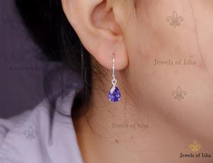 Joyería Fina, Aretes de Oro Amarillo de 14K y Plata de Ley 925 con Circonita y Baño de Rodio, para Regalo de Fiesta - Product Image 3
