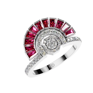 Vintage-Style Natural Ruby Diamond Statement <b>Ring</b> 14K/18K Yellow Rose White <b>Gold</b> Luxury <b>Cocktail</b> Jewelry for Classic Weddings - Product Image 5