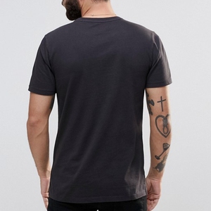 Camisetas Negras Personalizadas para Hombre, Manga Corta, Cuello Redondo, Logotipo Frontal con Serigrafía, Estilo Formal, Corte Holgado, Anti-Pilling, Verano - Product Image 1