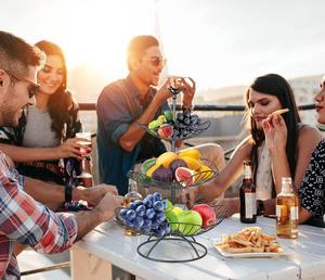 Cesta de Hierro Fundido Negra de 3 Niveles, Ecológica y Hecha a Mano, para Frutas y Verduras, Organizador Multiusos para Encimera - Product Image 3