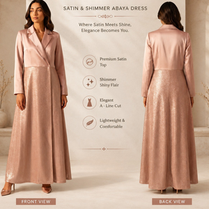 Robe Abaya Modeste en Satin de Luxe pour Femmes, Élégante Robe Islamique Dubaï, Kaftan à Manches Longues |   Robe longue de style boutique haut de gamme - Product Image 5