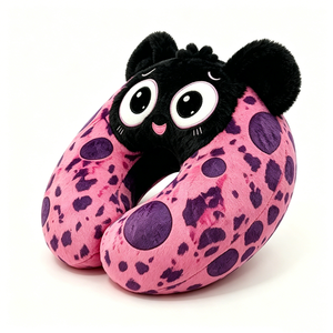 Cute Animal <b>Neck</b> Support <b>Pillow</b> Soft Fluffy <b>Neck</b> <b>Pillow</b> with Ear Covers - Product Image 2