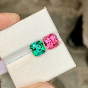 Natural Tourmaline Reverse Pair Loose Faceted Gemstone Premium Quality Jewelry Making Precious Stone - Product Image 2