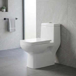 WC monobloc en céramique à siphon haute performance avec design ergonomique de la cuvette pour l'infrastructure hôtelière professionnelle - Product Image 4