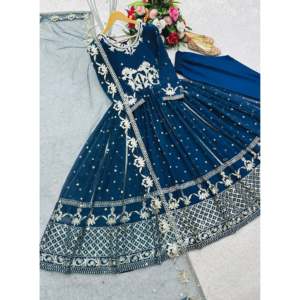Conjuntos de diseñador para mujer Vestido de fiesta elegante con Pent y Dupatta Elegante y elegante - Product Image 1