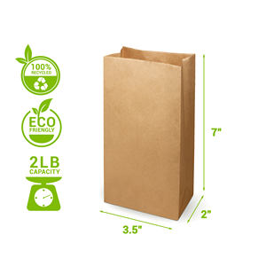 3.5x2x7 pouces 2 LBS petits sacs à déjeuner bruns sacs en papier Kraft - Product Image 2