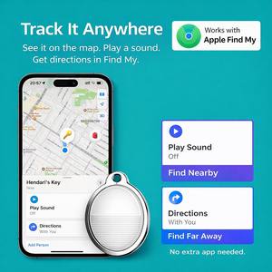 Hot Selling Mini Bluetooth GPS Tracker Smart Pet Tag Finder Anti-Lost IP68 Waterproof WiFi Modern ABS 1 Year Battery Life - Product Image 4