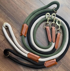 SN HANDICRAFTS Premium Eco-Friendly Modern Animal Print Heavy Duty <b>Dog</b> <b>Leash</b> with 100% Cotton Material and Bowknot Decoration - Product Image 1