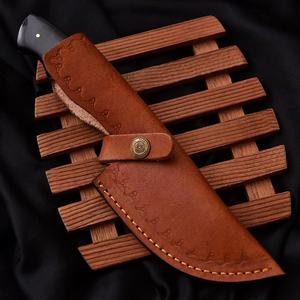 Couteau de combat d'extérieur en acier inoxydable poli miroir, manche en bois noir, lame pleine longueur, pointe tombante, couteau utilitaire de camping OEM en gros - Product Image 2