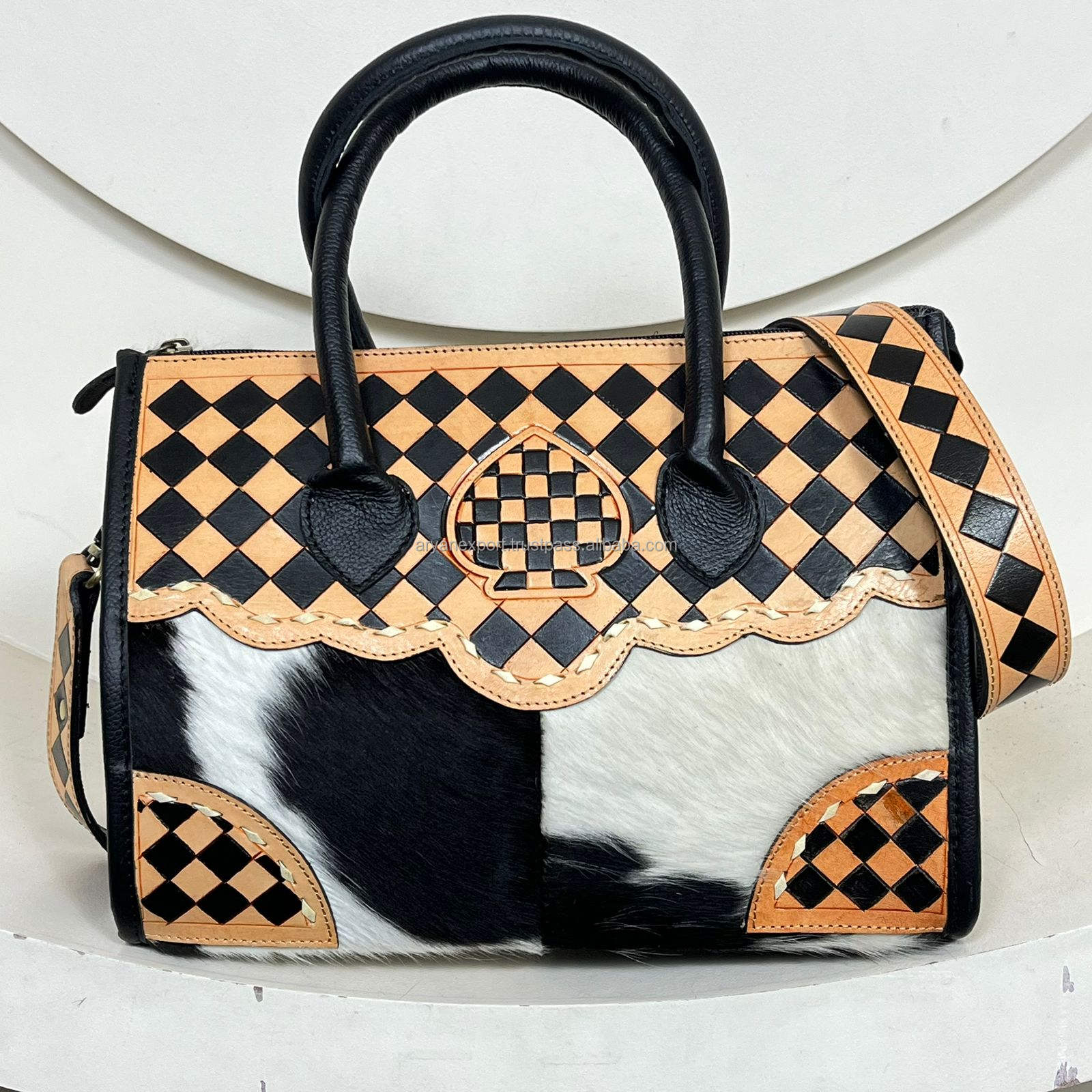 Tan & Black Checkered