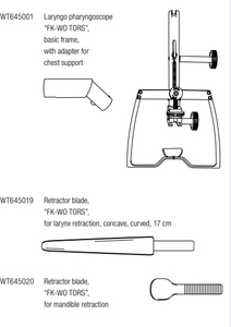 เครื่องมือผ่าตัดกระดูกและข้อแบบแมนนวล ASLING INTERNATIONAL AI-SIS-01 Laryno-Pharyngoscope Retractor ได้รับการรับรองมาตรฐาน CE ระดับ I - Product Image 4