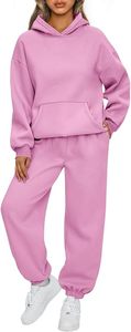 Conjunto de Sudadera con Capucha Oversize y Pantalones de Chándal de Forro Polar Premium para Mujer, Conjunto Deportivo de Sudadera con Capucha y Pantalones de Chándal para Mujer - Product Image 1