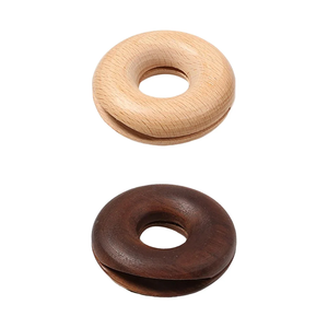 Clip de scellage pour donuts en bois de hêtre, design moderne, fait main, emballé, taille personnalisée et en promotion - Product Image 3