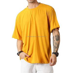 T-shirt Homme Grande Taille Personnalisé en Coton 100% avec Épaules Tombantes, Tissu Tricoté Uni en Coton et Polyester – Vente en Gros - Product Image 1